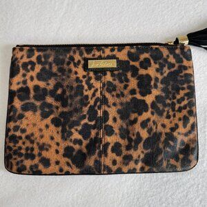 SAM EDELMAN Leopard Print Tassel Clutch